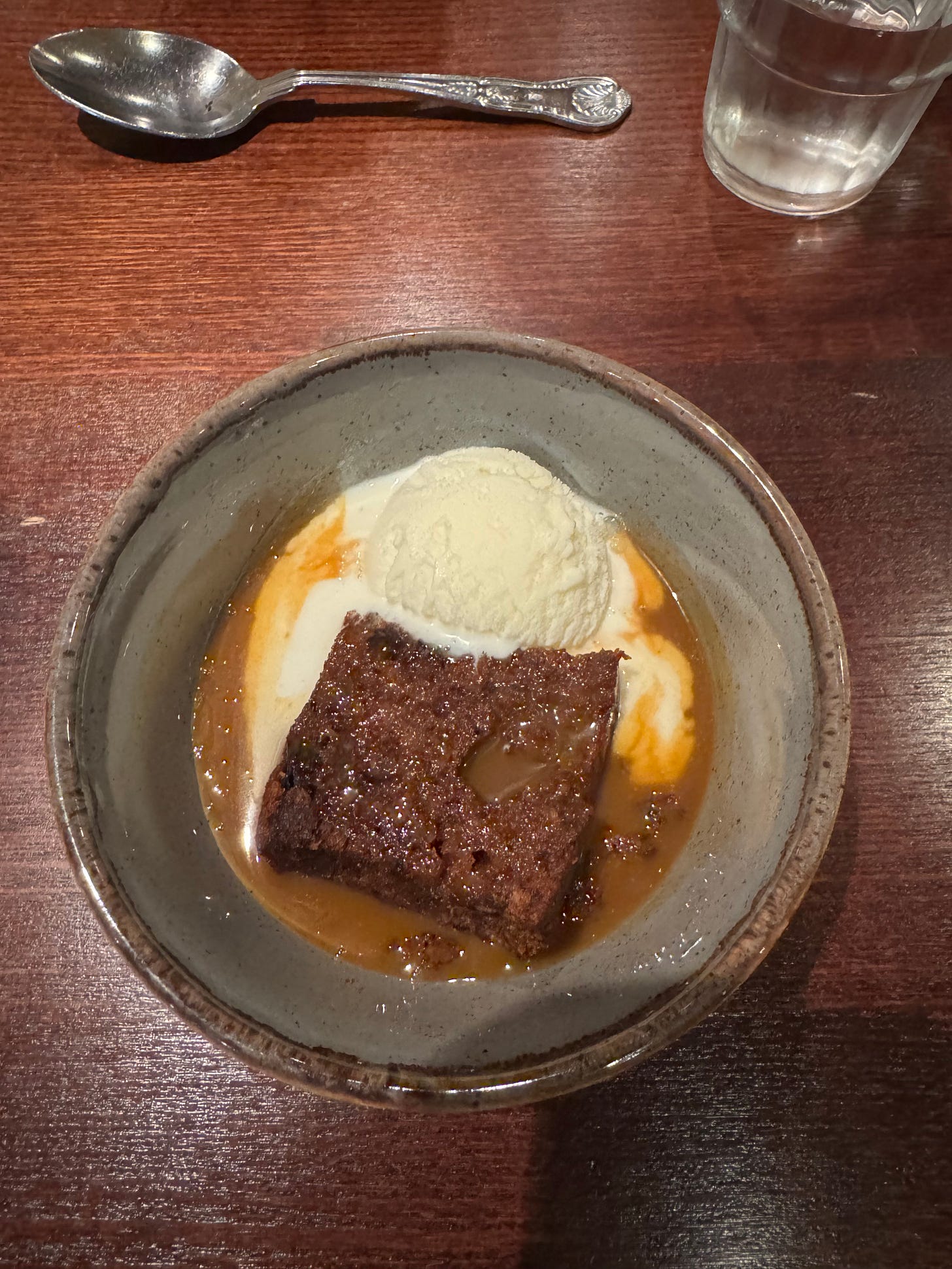 2025-6-25 Sticky toffee pudding at the Albert Hotel, photo by Tanya Briley