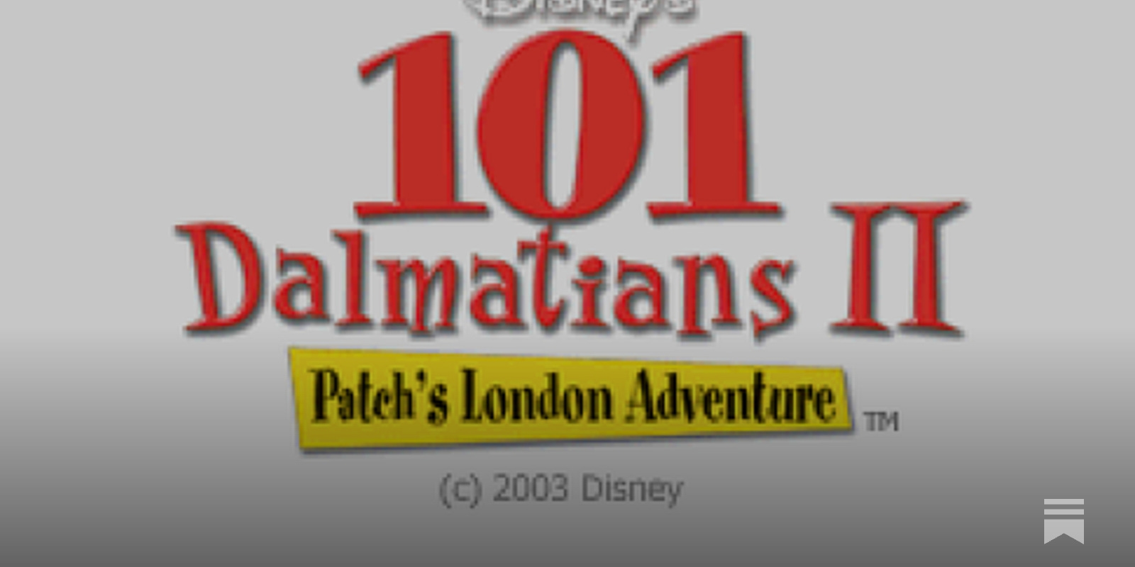 Under the microscope: 101 Dalmatians II: Patch's London Adventure  (PlayStation), image size:1600x800