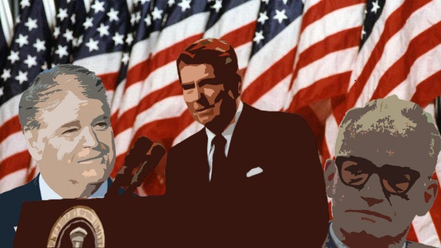 Barry+Goldwater%2C+Ronald+Reagan+and+leaders+of+conservative+media+%E2%80%94+like+Sean+Hannity+%E2%80%94+are+responsible+for+the+spread+and+development+of+conservatism+in+America. Barry+Goldwater%2C+Ronald+Reagan+and+leaders+of+conservative+media+%E2%80%94+like+Sean+Hannity+%E2%80%94+are+responsible+for+the+spread+and+development+of+conservatism+in+America.