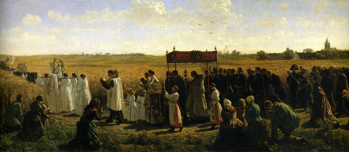 Jules Breton: The Blessing of the wheat in Artois