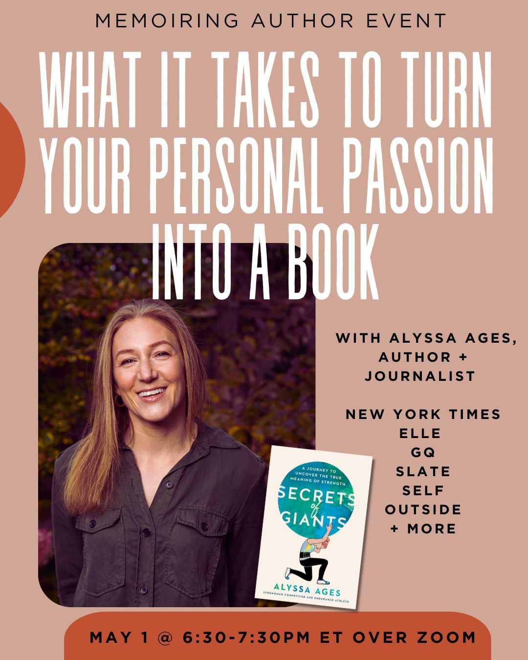 turn you passion into a book, an author conversation on Memoiring