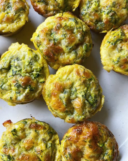 Zucchini Dill Egg Muffins 