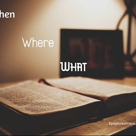 A Time, A Place, A List