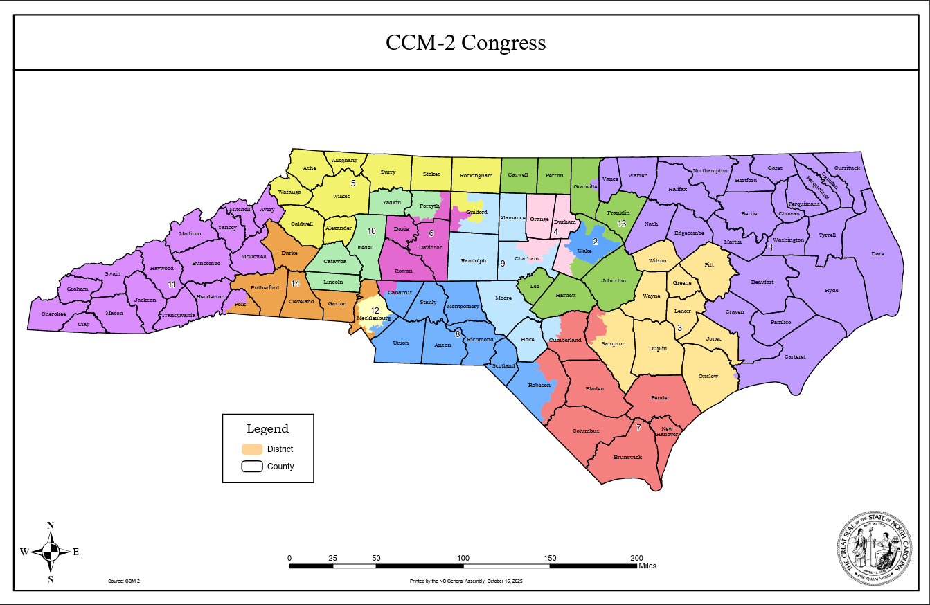 North Carolina Republicans release proposed congressional map aimed at  flipping Democratic seat • NC Newsline