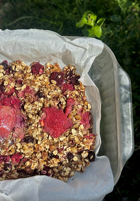 Blueberry baked oatmeal casserole, carrot cake baked oatmeal breakfast bites, mixed berry oat crumble