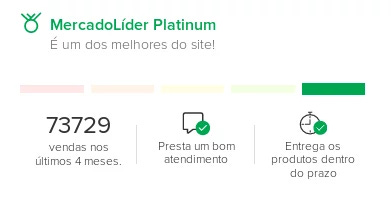 Trust badge for a merchant on Mercado Livre.