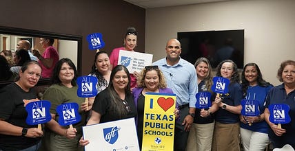 Colin and supporters