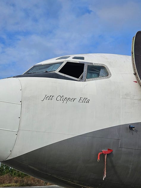 Images of the jet previously owned by Frank Sinatra and John Travolta being prepared to be shipped from the US to Australia. Provided by Worldwide Aircraft Recovery