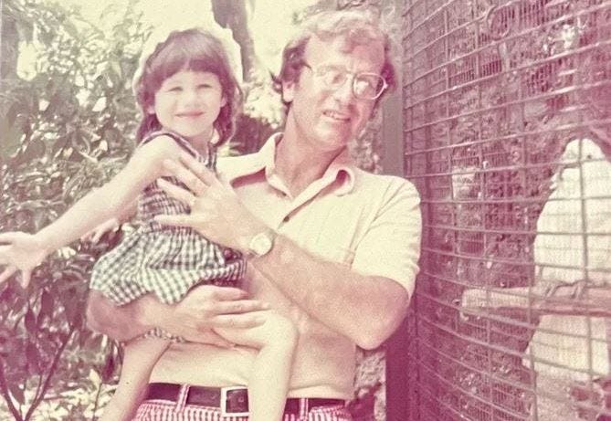 A little girl with her dad