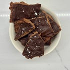 Dark chocolate brownie bark with sea salt (gluten/dairy-free)