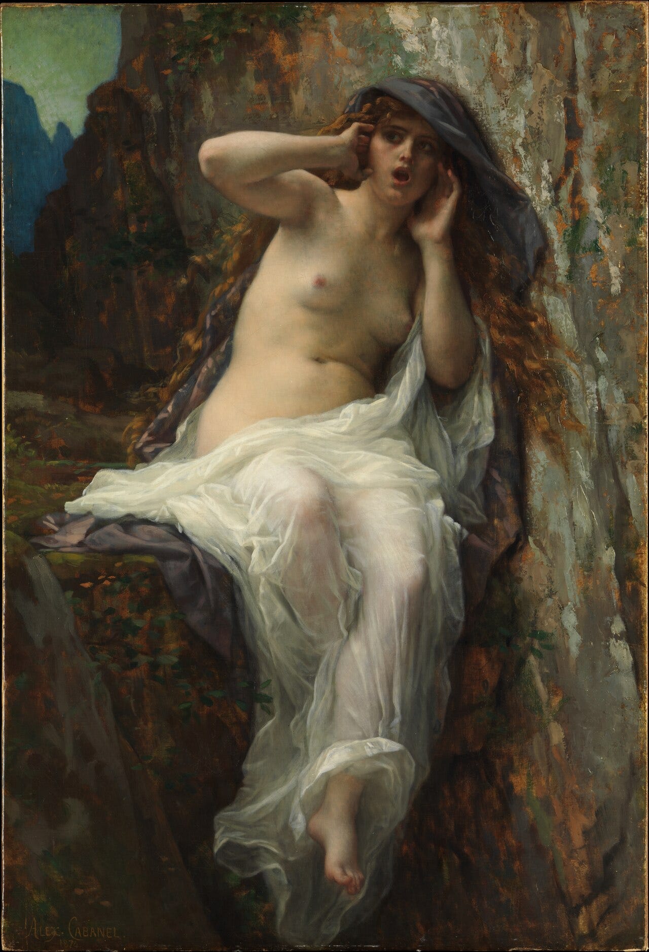 Cabanel Echo nymph covering her ears