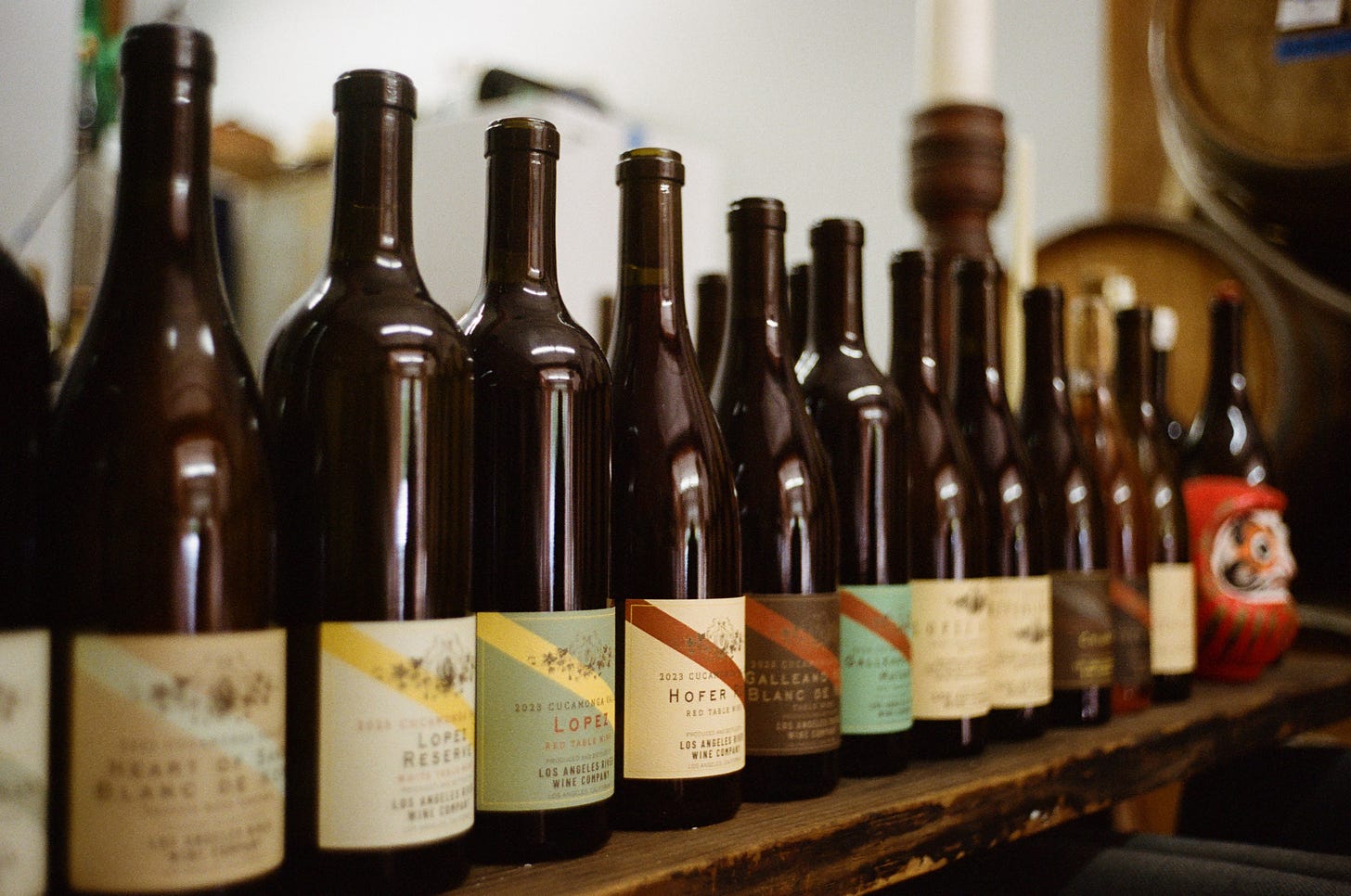Bottles of Los Angeles River Wine Company