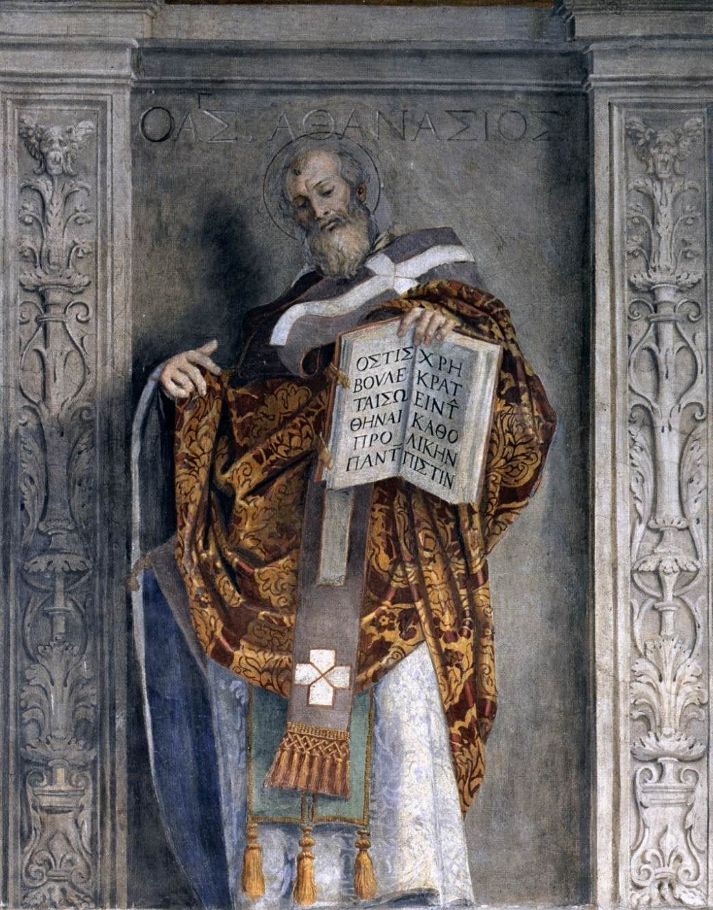 r/Catholicism - a painting of a person holding a book
