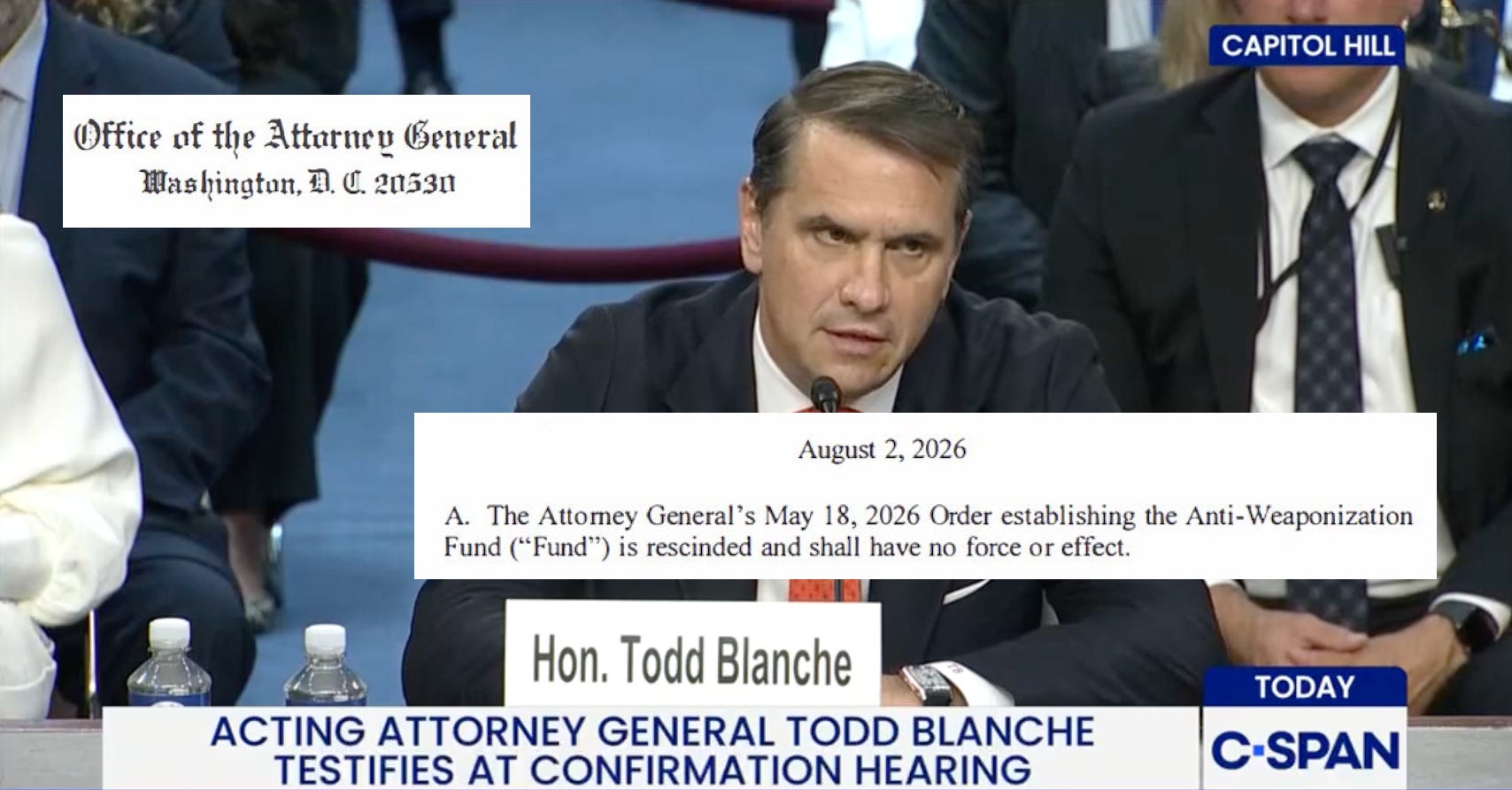 Todd Blanche doesn't believe in the rule of law. John Cornyn and