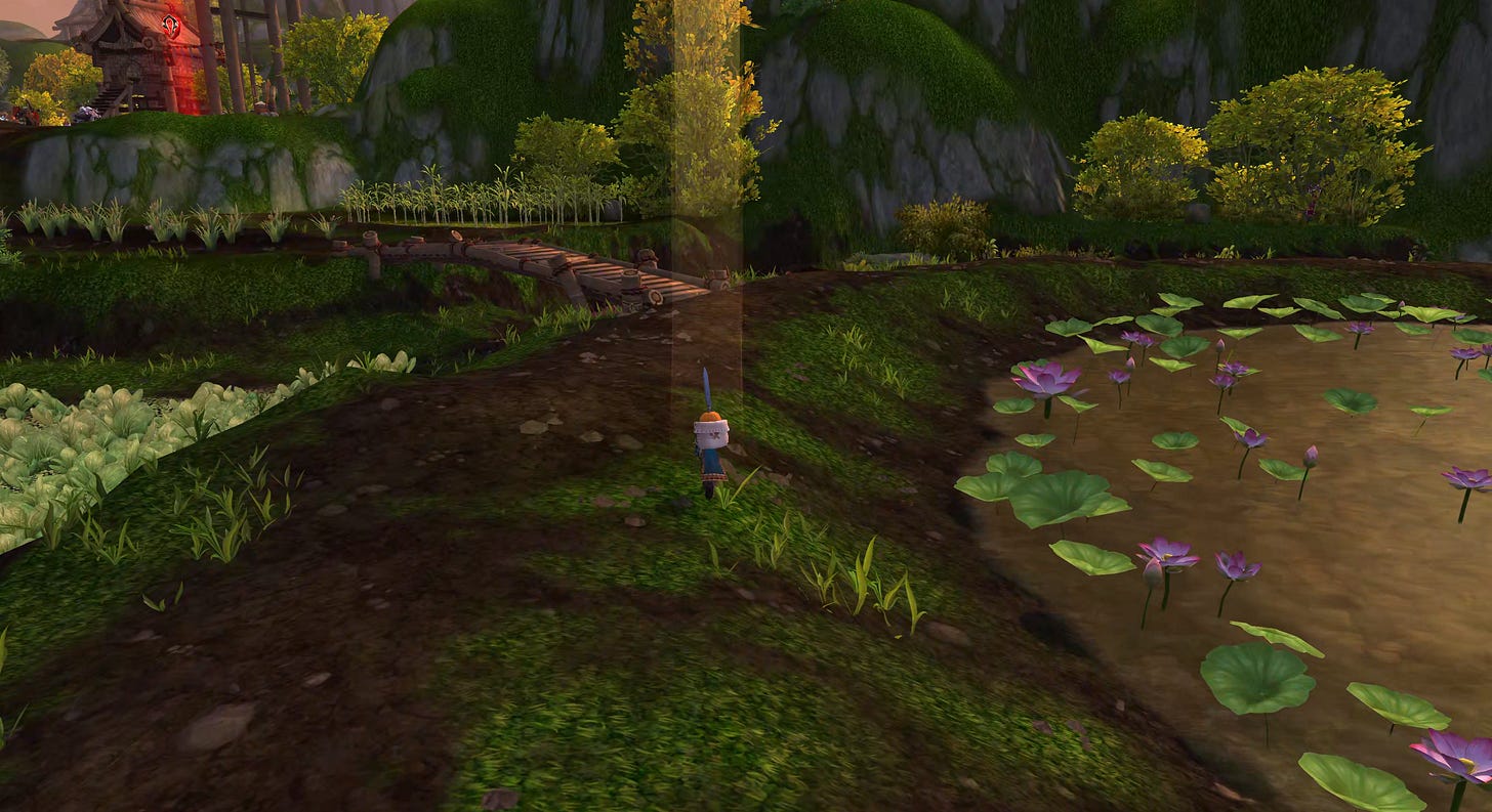 A player-controlled paladin hauling a pumpkin in Cooking: Impossible.