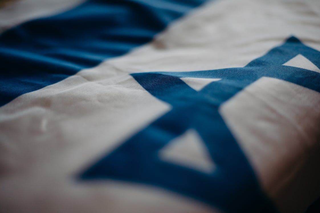 Free Close Up of the Flag of Israel Stock Photo