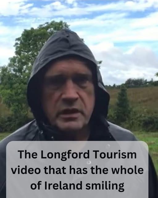 May be an image of ‎1 person and ‎text that says "‎The Longford video that has the whole أo smiling‎"‎‎