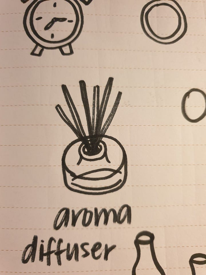 Doodles with marker on a notebook