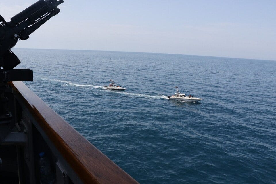 File:Iranian IRGC speedboats approaching US Navy vessels on 15 April 2020 (15).jpg