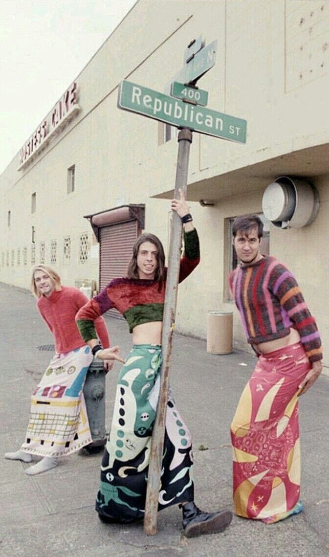 Nirvana | Nirvana dress, Nirvana kurt cobain, Nirvana