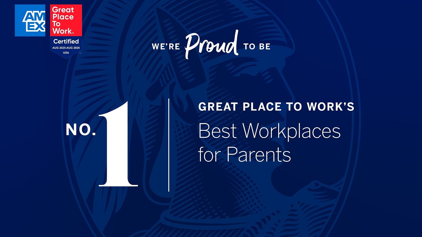 American Express Named No. 1 on Great Place to Work's 2025 List of Best Workplaces for Parents American Express Named No. 1 on Great Place to Work's 2025 List of Best Workplaces for Parents