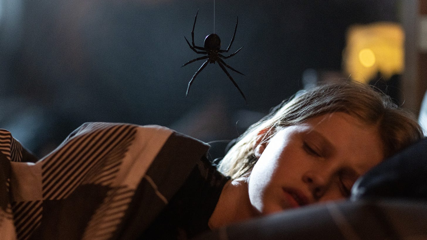 Alyla Browne and her spider pet in Sting