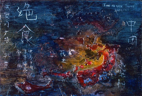 Paintings by Jae Jerkins: Irish Blood, Tiananmen Square, 1989, Tomorrow