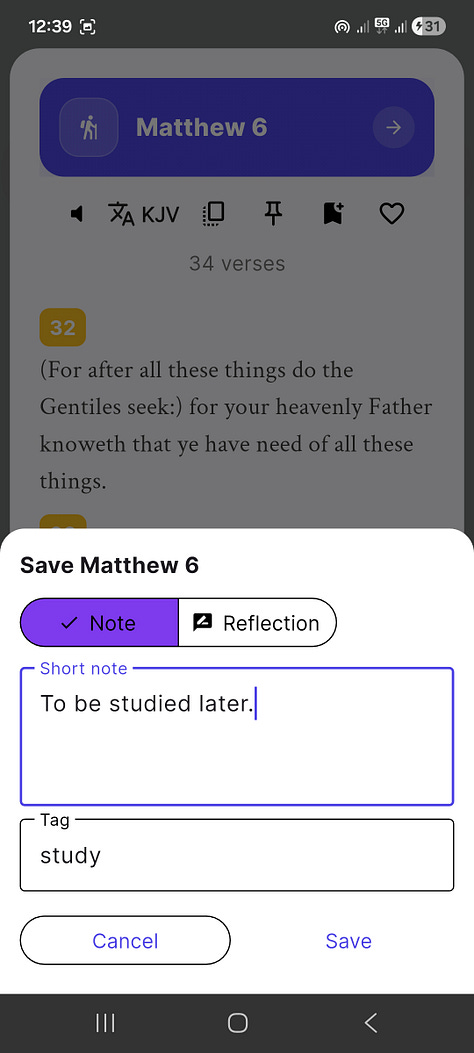 Pilgrim's Staff mobile app interface