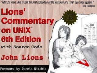 Book cover: Lion’s Commentary on Unix