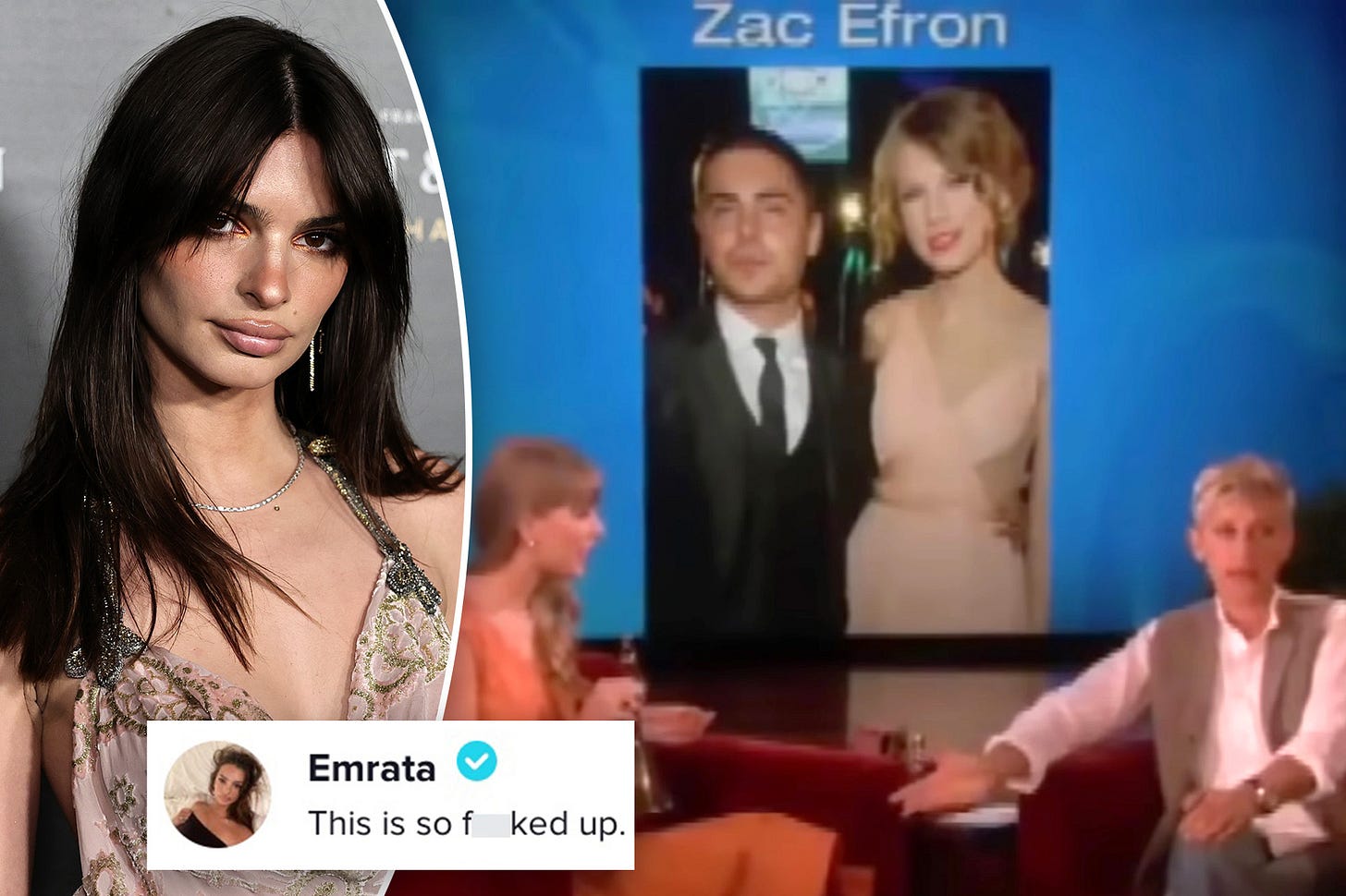 Emily Ratajkowski curses Ellen DeGeneres after Taylor Swift interview  resurfaces