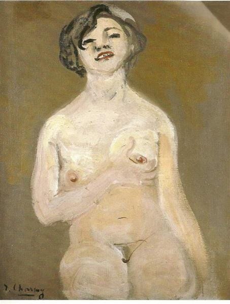 Nude Holding Her Breast, c.1920 - Émilie Charmy - WikiArt.org