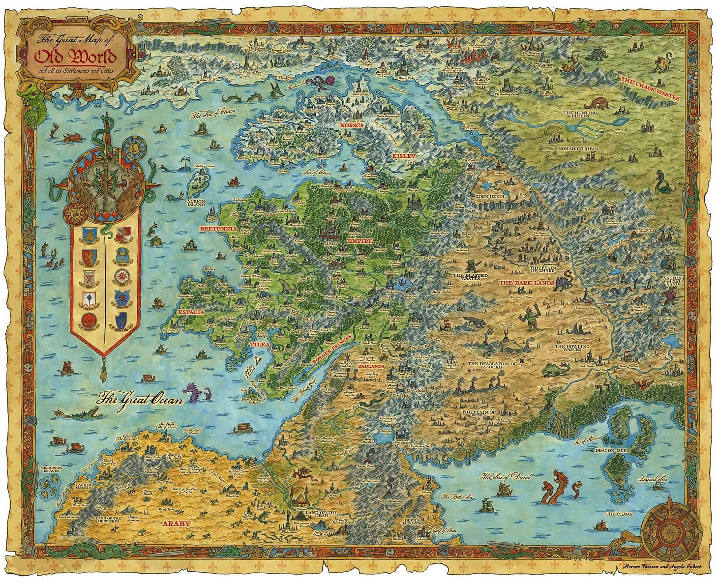 r/warhammerfantasyrpg - My version of Old World map! r/warhammerfantasyrpg - My version of Old World map!