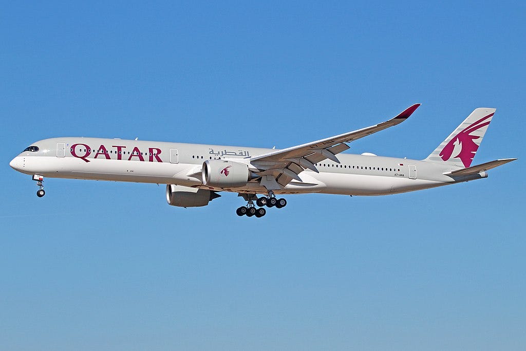 A Qatar Airways Airbus A350-1000