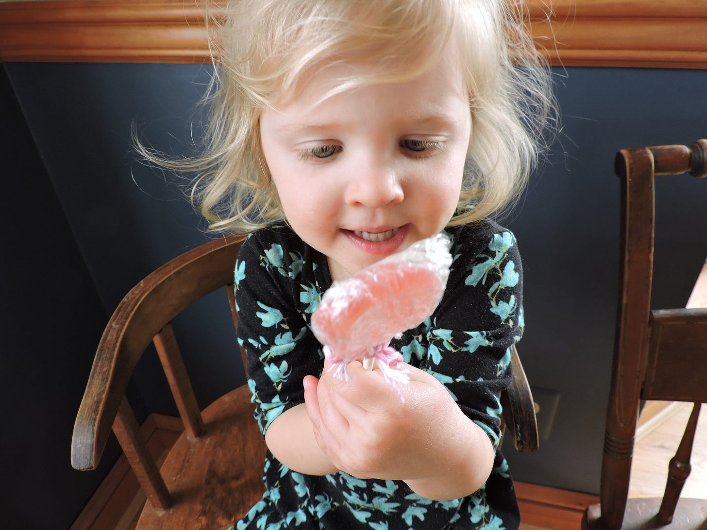 She can't wait for Easter. She can't wait for Easter.