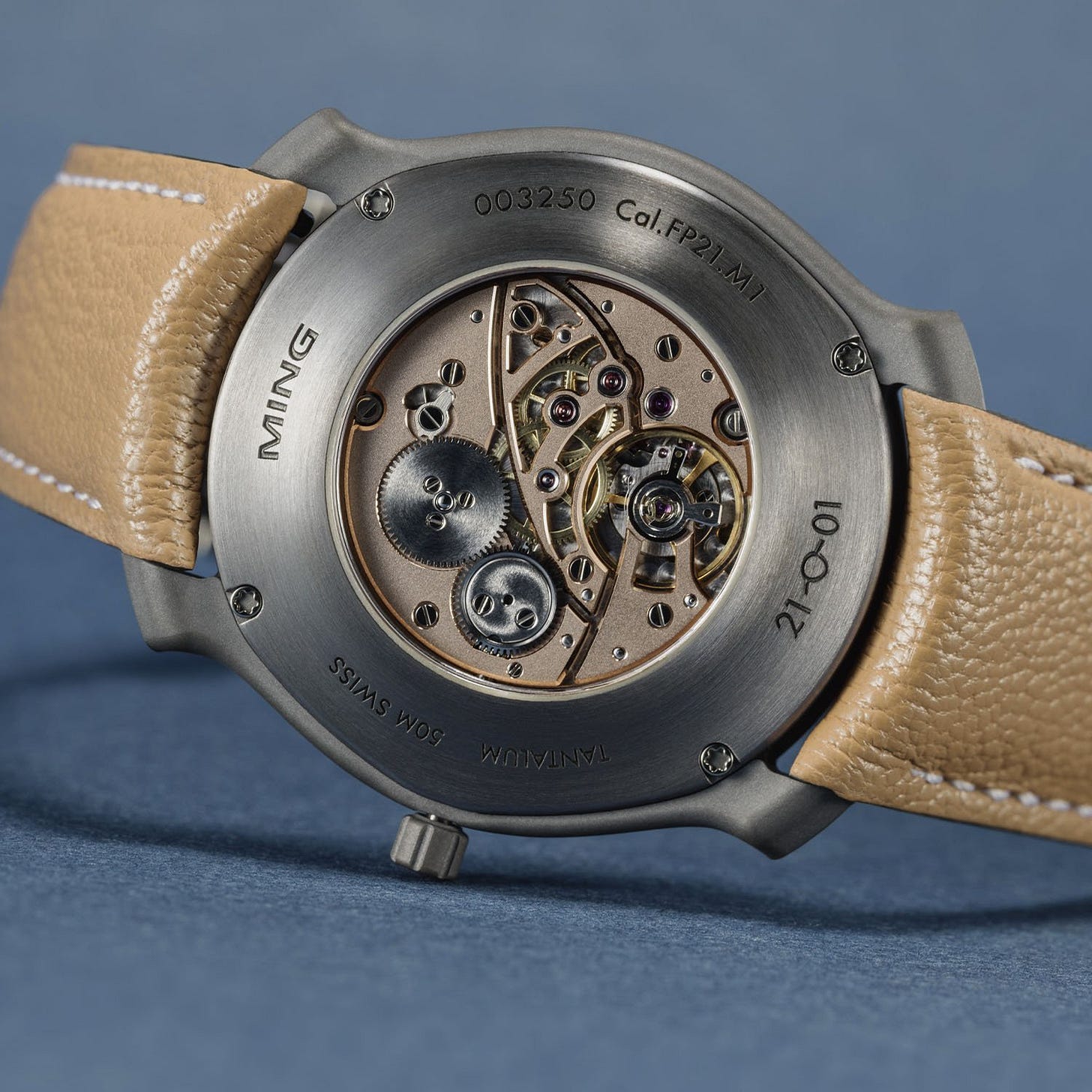 Ming 21.01 Project 21 35 mm Tantale Vintage Piguet Series version cadran doré - 8