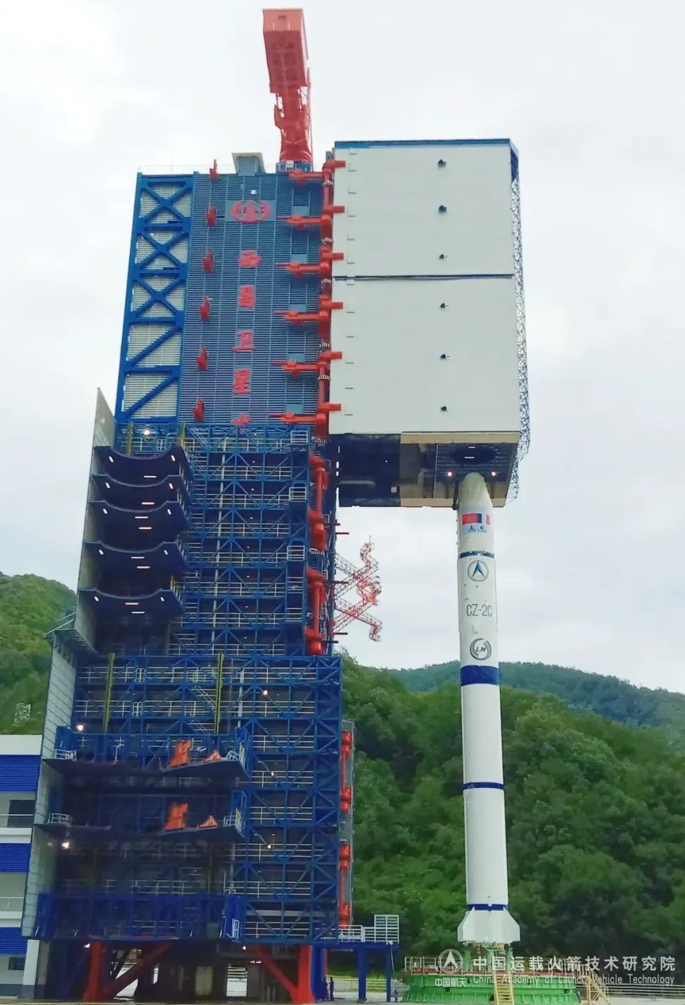 The Long March 2C on the launchpad ahead of carrying SVOM into low Earth orbit. ©China Academy of Launch Vehicle Technology The Long March 2C on the launchpad ahead of carrying SVOM into low Earth orbit. ©China Academy of Launch Vehicle Technology