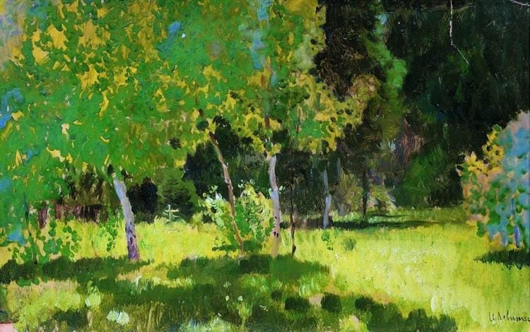 A garden - Isaac Levitan