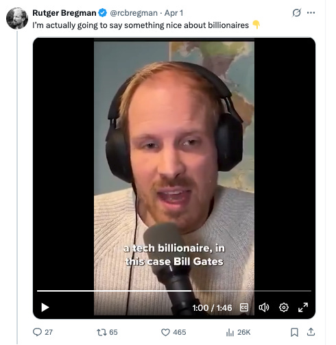 He built a brand criticizing billionaires. Are billionaires now bankrolling his work?