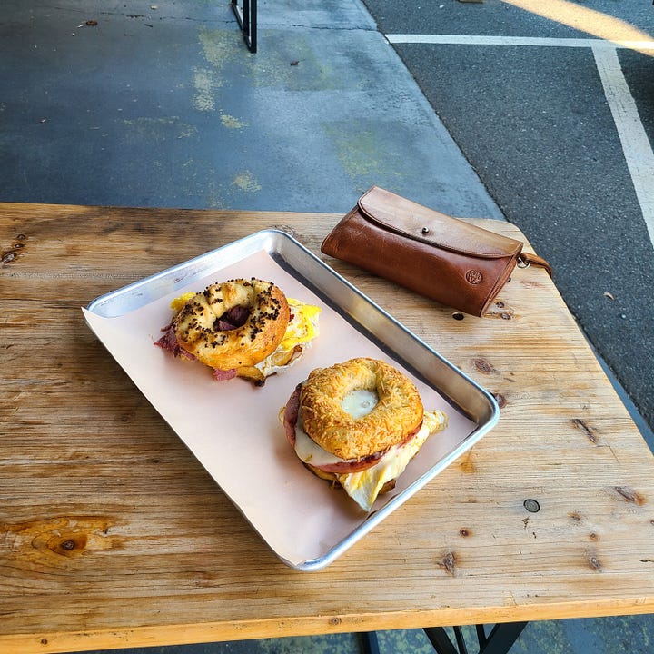 The Good Wurst Company breakfast bagel sandwiches