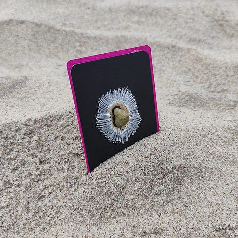 Cards, stones, flower, pens – available for purchase)