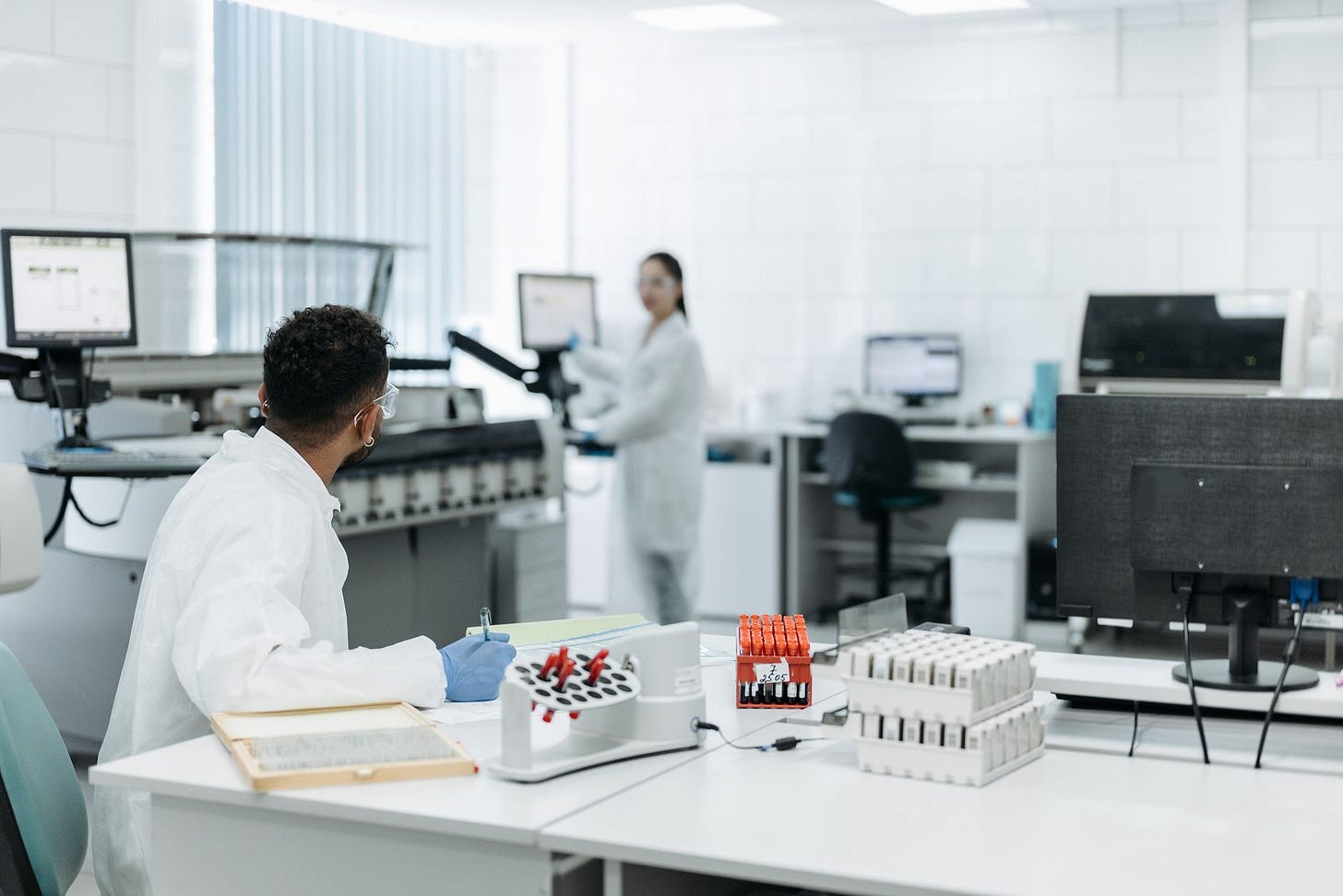 Photo by Pavel Danilyuk on Pexels Scientists working with lab equipment, analyzing samples for research. (stock photo)