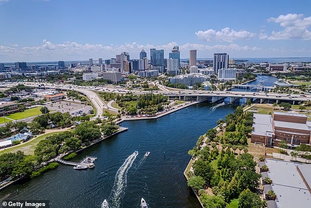 Aside from foreclosures, Tampa's housing market has seen plenty of other struggles recently (Pictured: aerial view of the Tampa Bay)