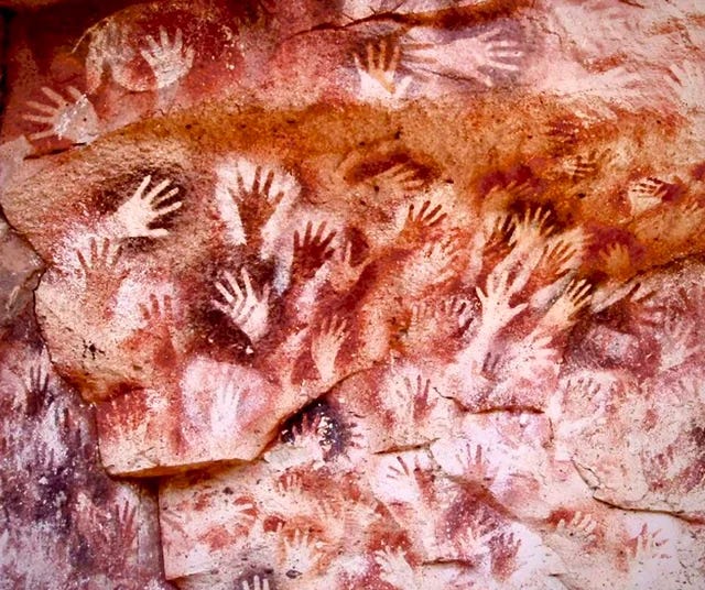 Perhaps it should be called the cave of Left Hands. 