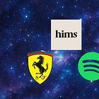 Hims, Spotify y Ferrari