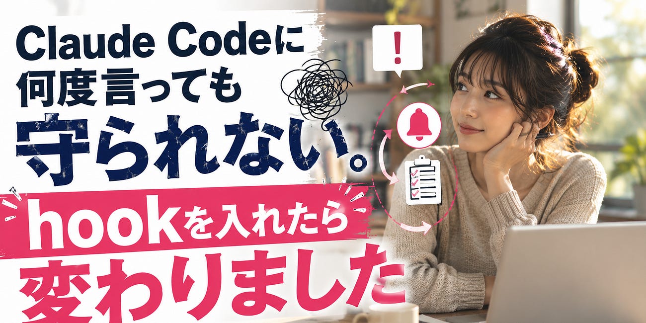Claude Codeに何度言っても守られない。hookを入れたら変わりました