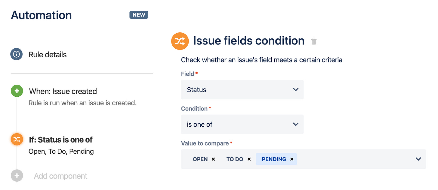 Jira automation conditions | Cloud automation Cloud | Atlassian Support