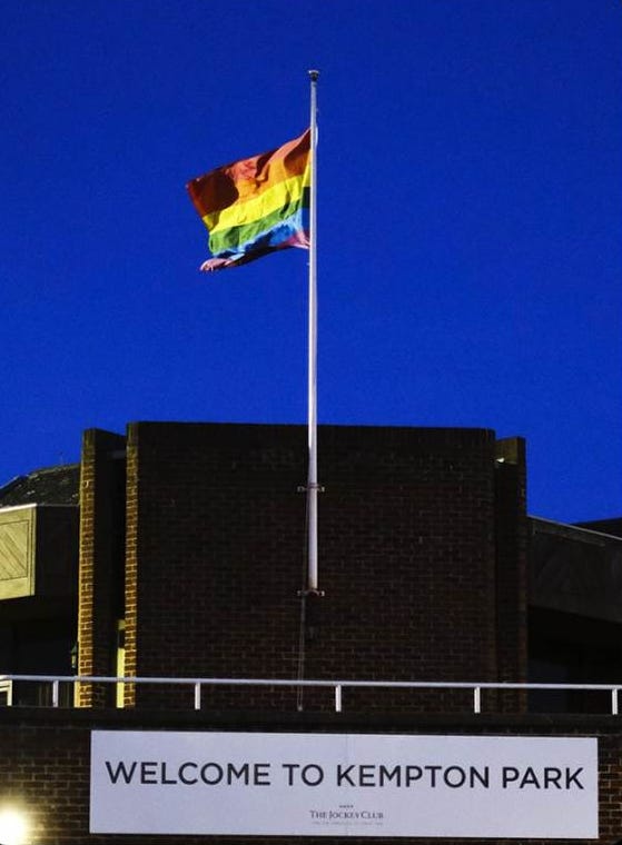 Photo of Pride flag at Kempton Park
