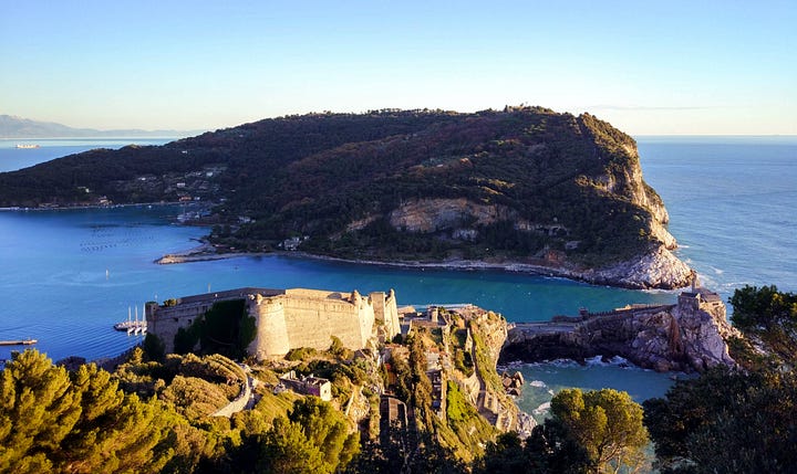 The Castle of Portovenere and the beautiful San Pietro's church.