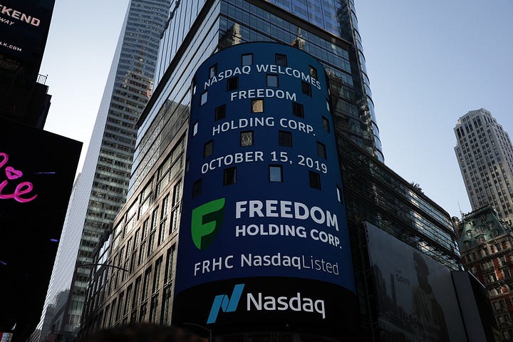 Freedom Holding Corp. On The NASDAQ
