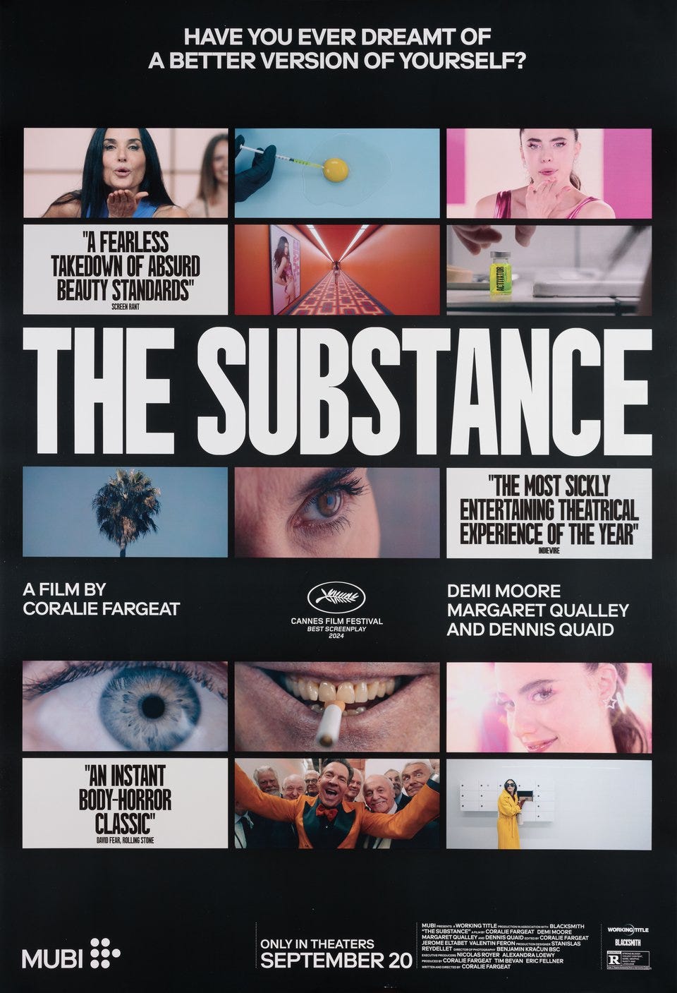 The Substance Original 2024 U.S. One Sheet Movie Poster - Posteritati Movie  Poster Gallery